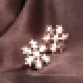 Moda mujer Rose Gold Snowflake - Pendientes en forma de